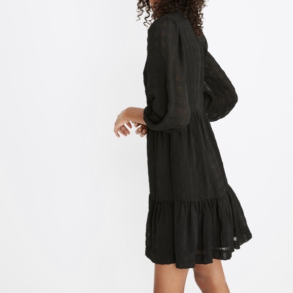 Madewell Puff-Sleeve Ruffle-Hem Mini Dress - Picture 3 of 9